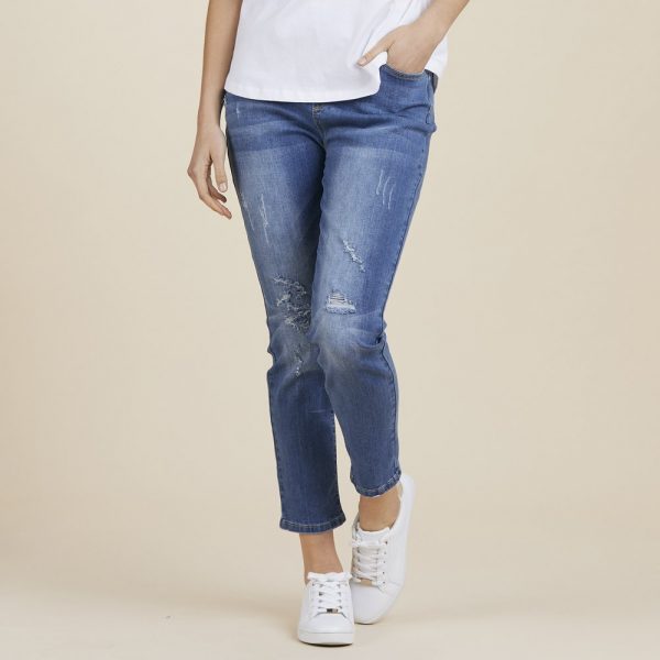 Threadz Pull On Ripped Jeans 35371