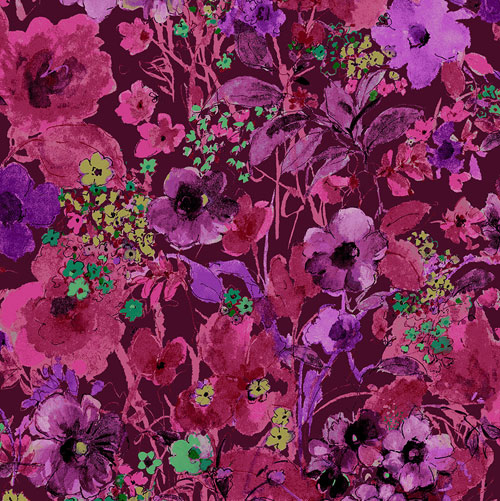 Patchwork Fabric RJR Fabric-Bloom Bloom Butterfly-Moonlit Blooms 1203MU1 PER METRE