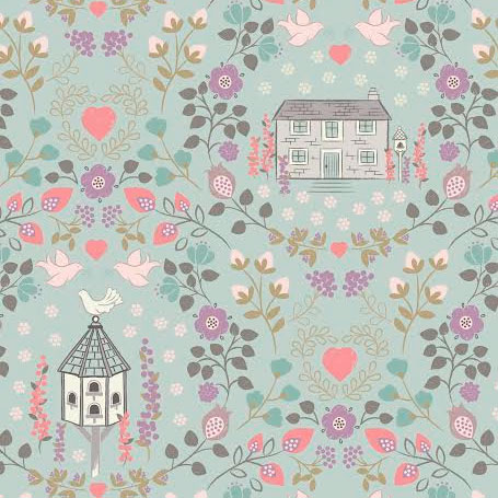 Patchwork Fabric-Lewis and Irene-Dove House 6004-52 PER METRE