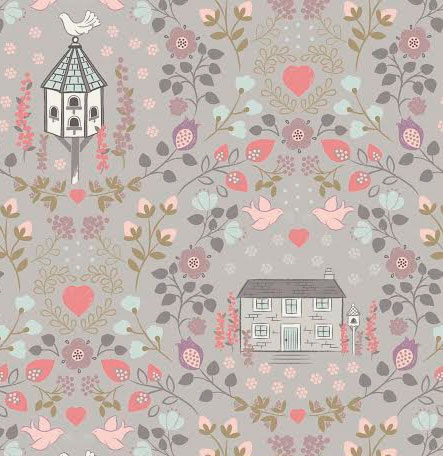 Patchwork Fabric-Lewis and Irene-Dove House 6004-53 PER METRE