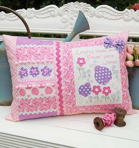 The Rivendale Collection-Ladybug Kisses Cushion Pattern