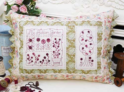 The Rivendale Collection-My Button Garden Cushion Pattern