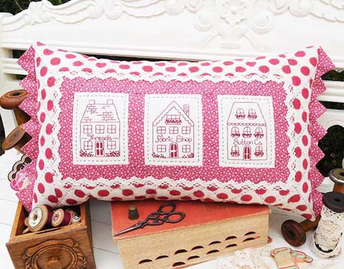 The Rivendale Collection-Village Shops Cushion Pattern
