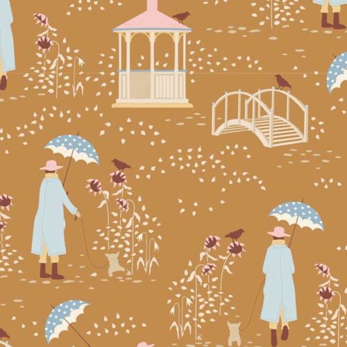 Patchwork Fabric Tilda-Windy Days-100347-Windy-Walk-Camel