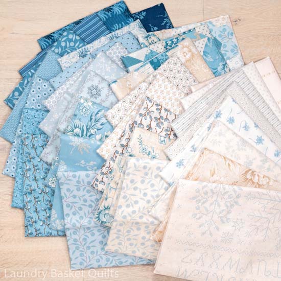 Patchwork Fabric-Andover-Bluebird-A-9849-B