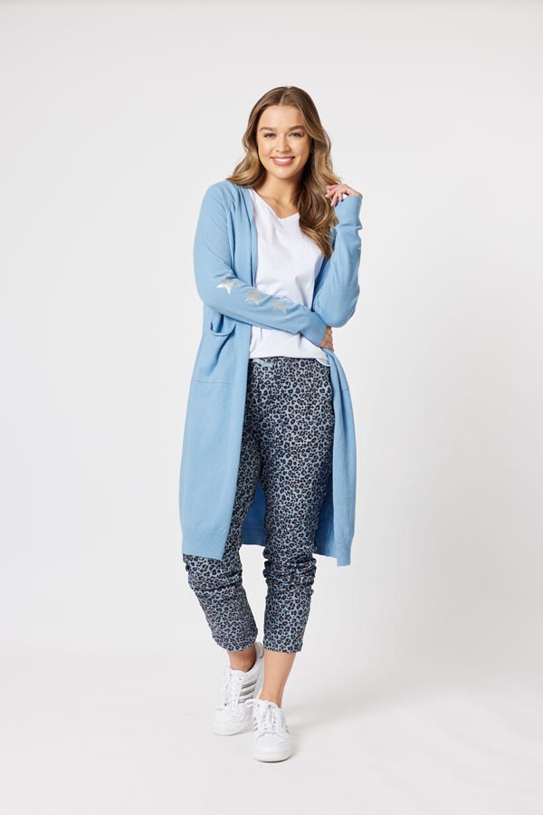 Threadz Superstar Longline Cardi 42313 Powder