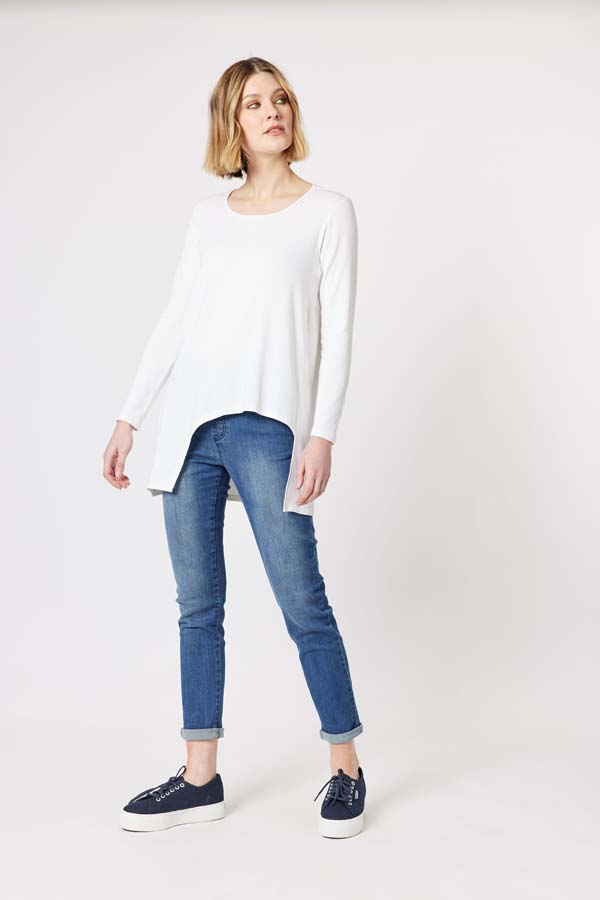 Clarity Mara Jersey Top White 42586