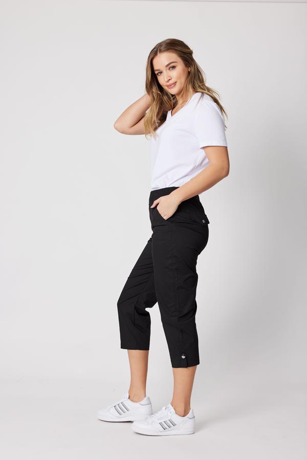 Threadz Santorini Cropped Pants Black 38589