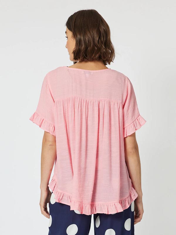 Portofino Short Sleeve Top Coral 46111