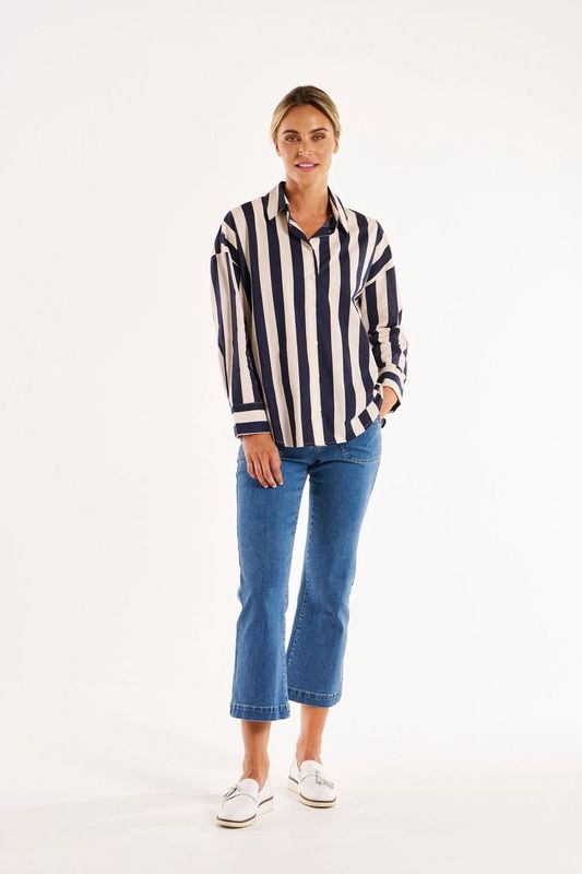 Betty Basics Stripe Shirt BB8288