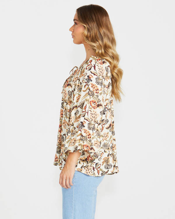 Sass Dara Boho Wildflower Top 18437TWSS