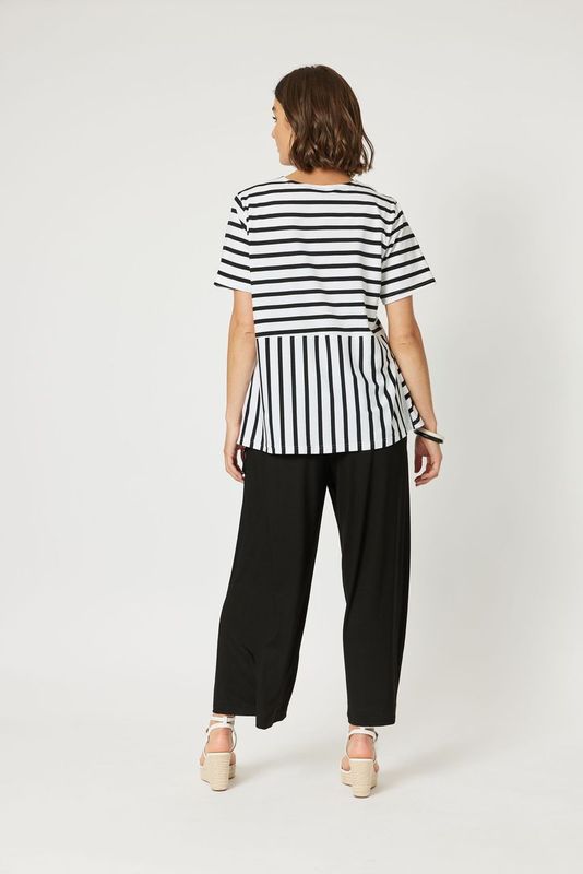 Clarity Stripe Spliced Tee Shirt 45777