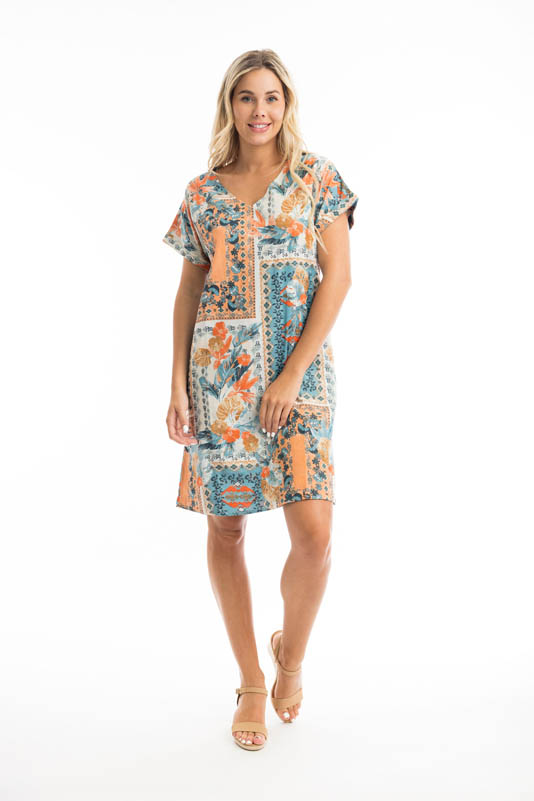 Kauai Dress Reversible Short Sleeve Dress 81307