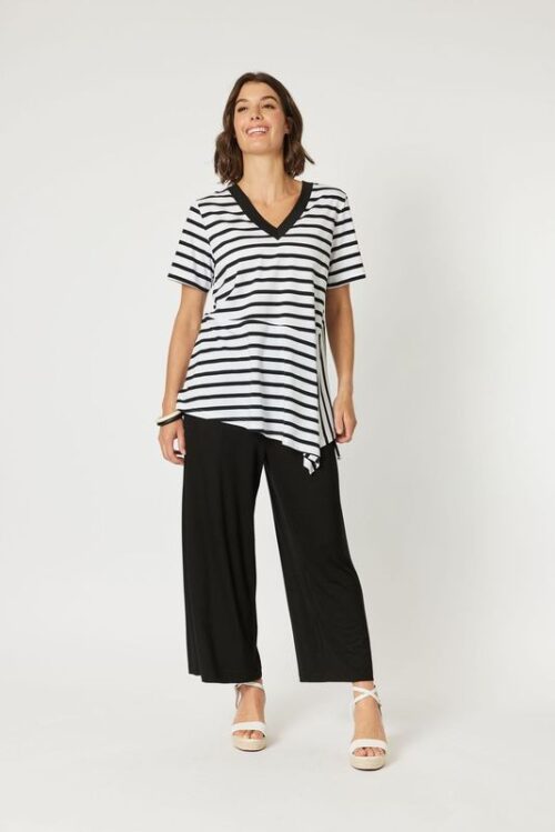 Clarity Stripe Spliced Tee Shirt 45777