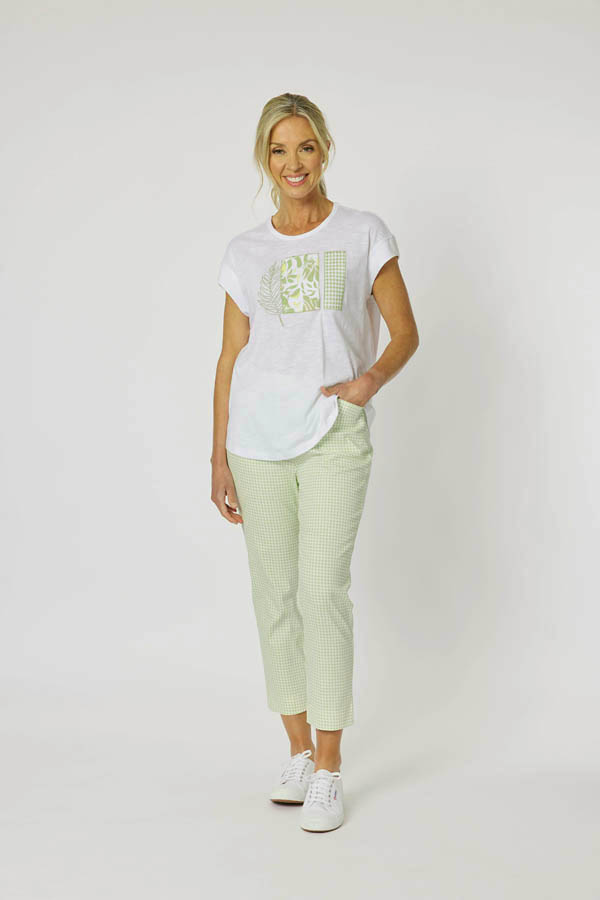 Gordon Smith Applique Tee Celery 45718