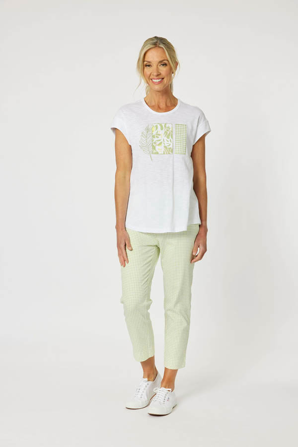 Gordon Smith Applique Tee Celery 45718