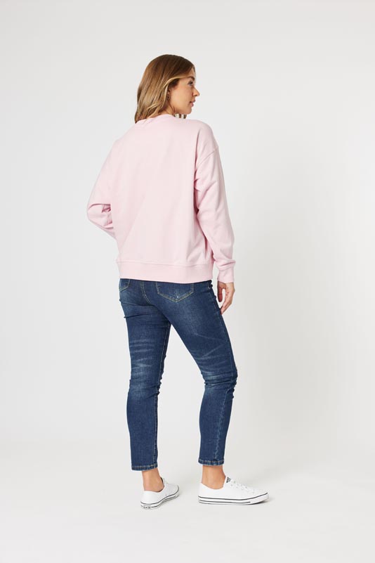 Threadz Paris Sweatshirt Pink 47324 - Image 3