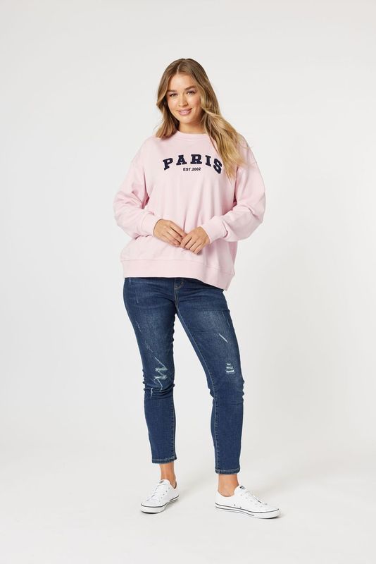 Threadz Paris Sweatshirt Pink 47324 - Image 4