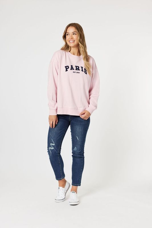 Threadz Paris Sweatshirt Pink 47324 - Image 7