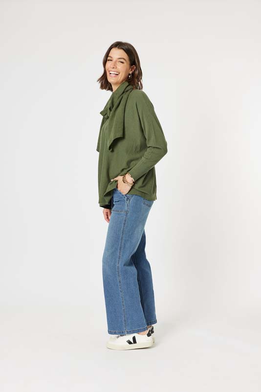 Clarity Remy Scarf Knit Khaki 46852