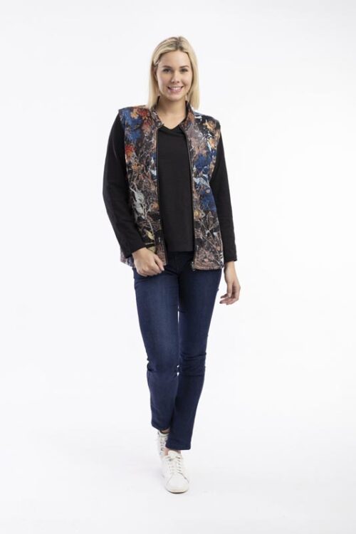 Orientique Abstract Floral Vest 23016