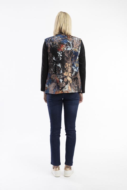 Orientique Abstract Floral Vest 23016