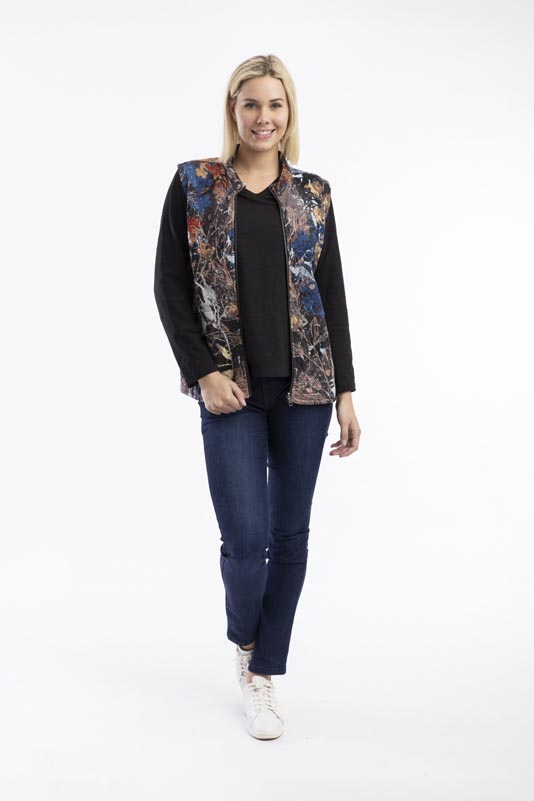 Orientique Abstract Floral Vest 23016