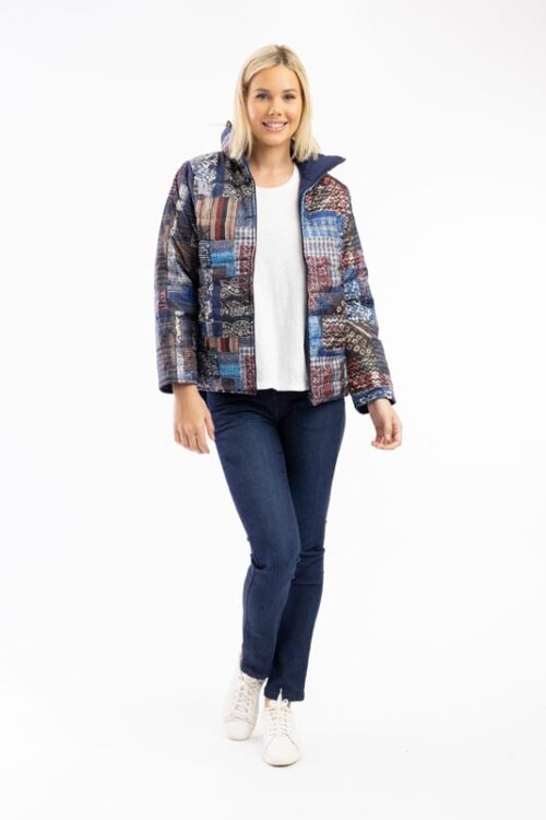 Orientique Puffer Jacket Kantha Patch 3243