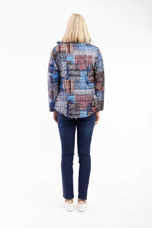 Orientique Puffer Jacket Kantha Patch 3243
