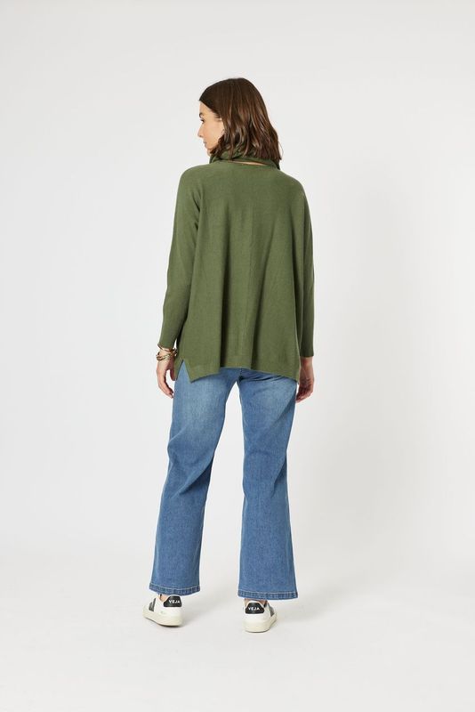 Clarity Remy Scarf Knit Khaki 46852 - Image 3