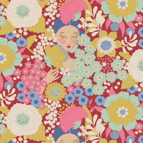 Tilda Wallflower Burgundy 100606
