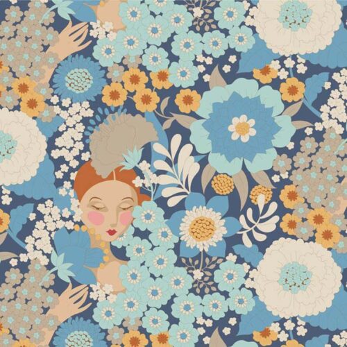 Tilda Wallflower Blue 100607