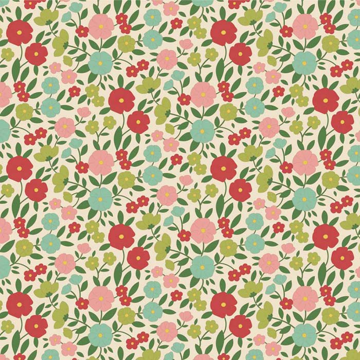Tilda Wallflower Janice Green 100613 PER METRE