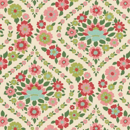 Tilda Wallflower Bianca Green 100617 PER METRE