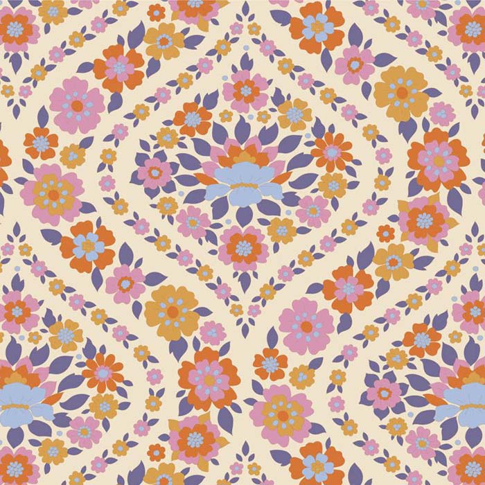 Patchwork Fabric Tilda Wallflower Thistle 100620