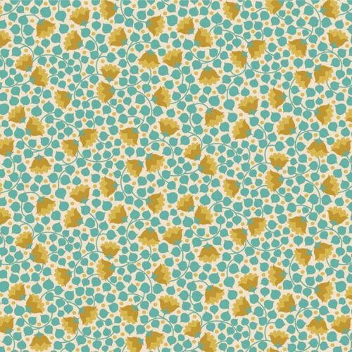 Patchwork Fabric Tilda Bellflower Teal 110126