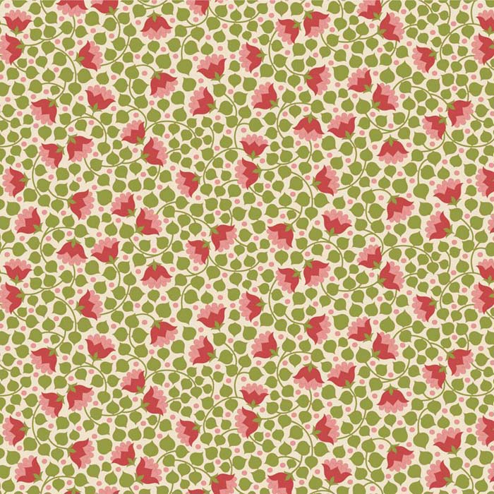 Patchwork Fabric Tilda Bellflower Green 110128