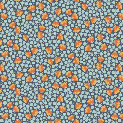 Patchwork Fabric Tilda Bellflower Prussian 110133