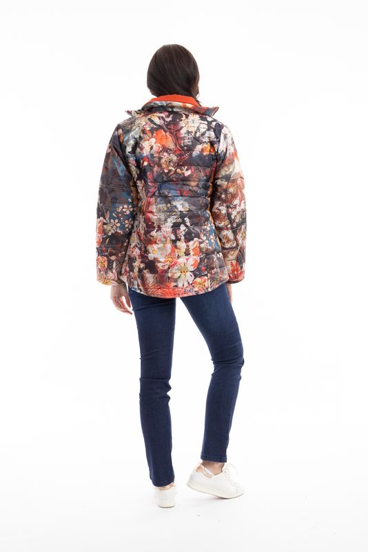 Orientique Puffer Coat Japanese Garden 3243