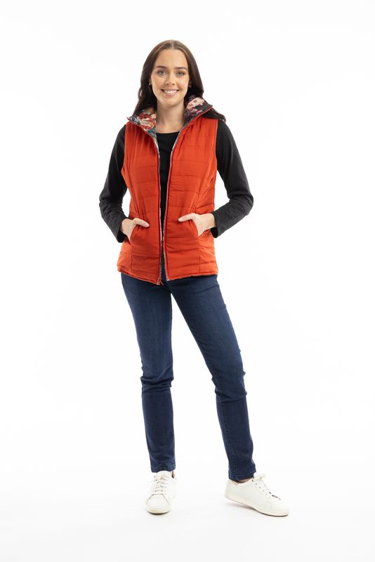 Orientique Puffer Vest Japanese Garden 3244 - Image 6