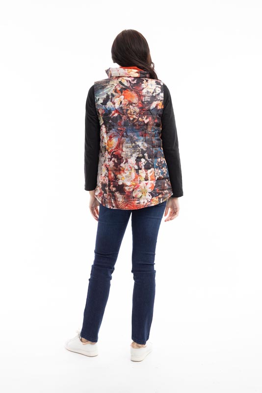 Orientique Puffer Vest Japanese Garden 3244 - Image 7