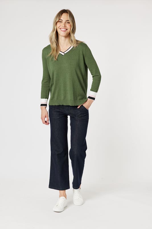Gordon Smith Harvard Jumper Khaki 46647