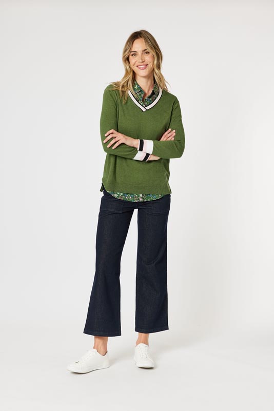 Gordon Smith Harvard Jumper Khaki 46647