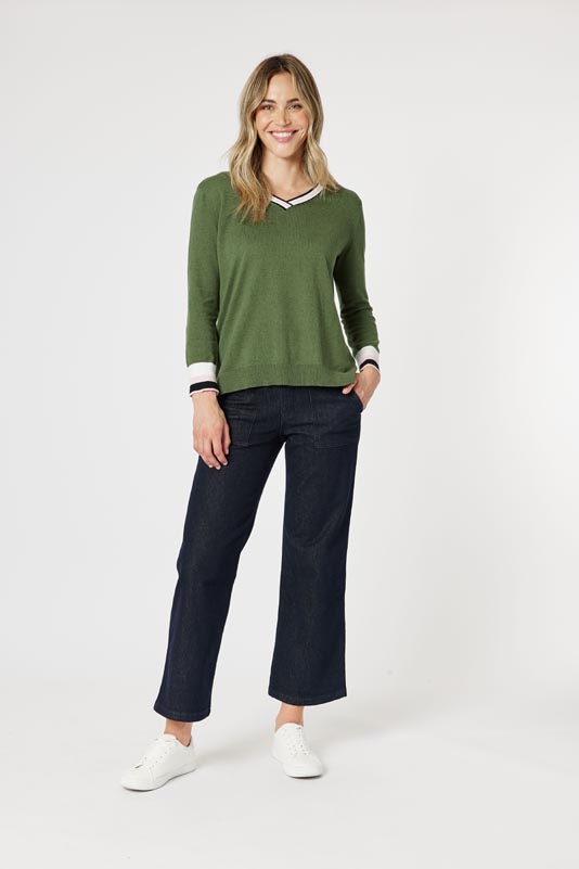 Gordon Smith Harvard Jumper Khaki 46647 - Image 6