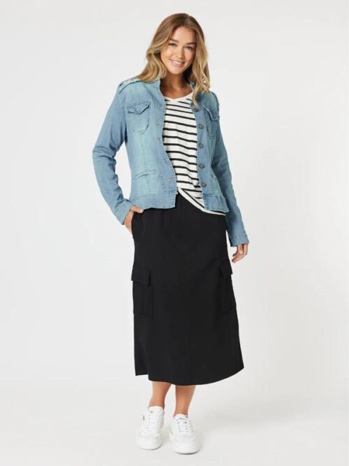 Threadz Urban Cargo Skirt Black 46772