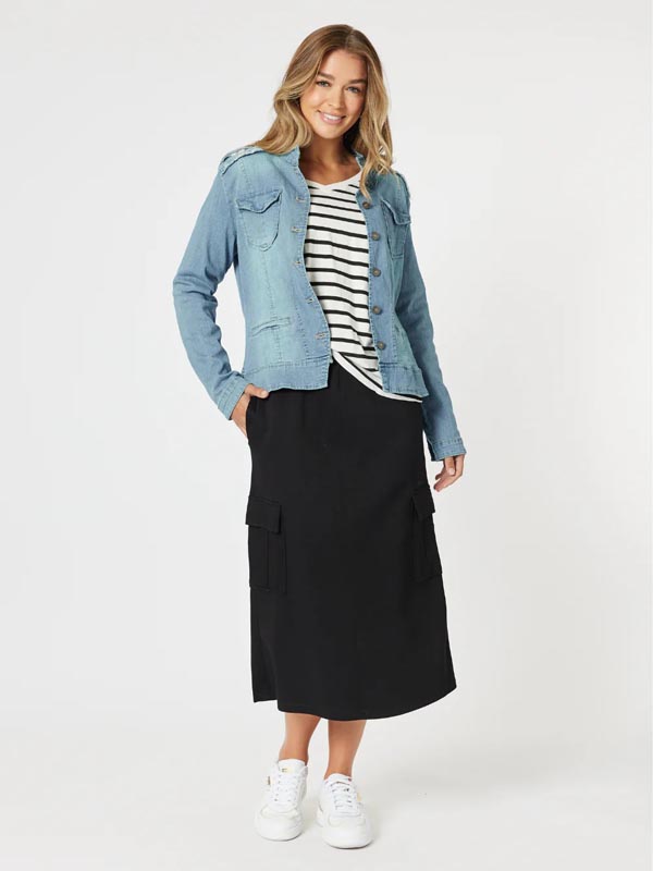 Threadz Urban Cargo Skirt Black 46772