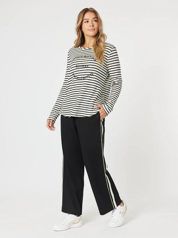 Threadz Riviera Tee Black/White 47074