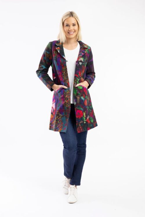 Orientique Mid Length Coat Jungle 62741