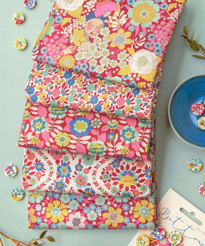 Tilda Wallflower Janice Blue 100615 PER METRE - Image 5