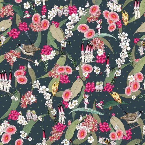 Patchwork Fabric May Gibbs Native Berries Dark 1012